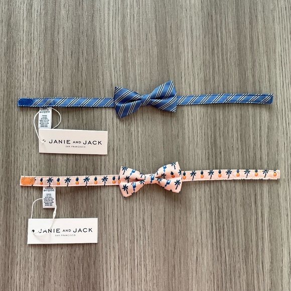NWT Janie and Jack Baby Striped and Tropical Print Bow Ties Multi 0-24 Months - Picture 10 of 10